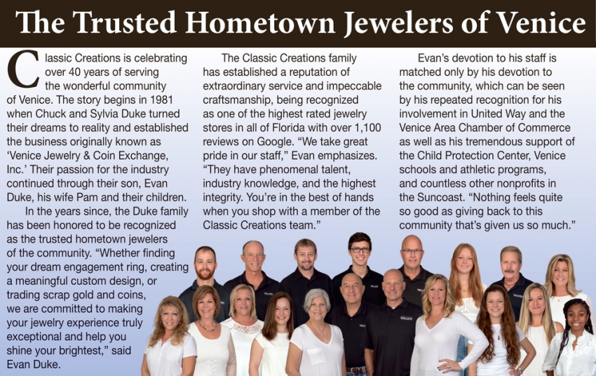 The Trusted Hometown Jewelers of Venice