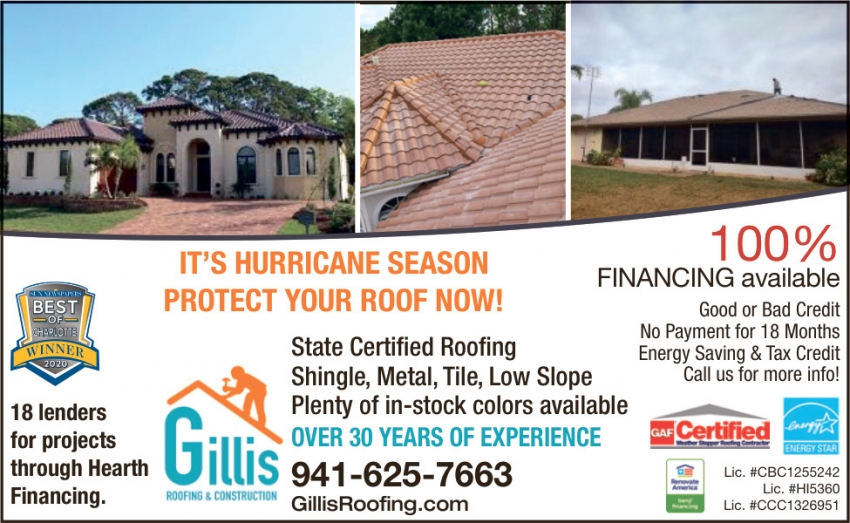 It's Hurricane Season Protect Your Roof Now!