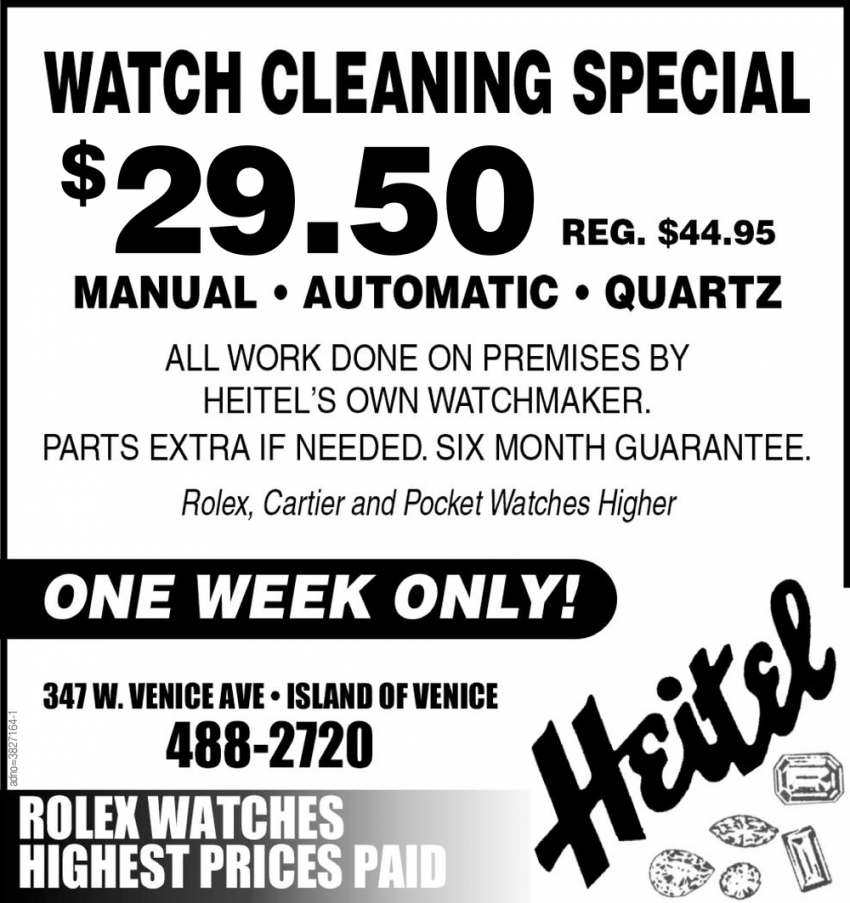 Watch Cleaning Special