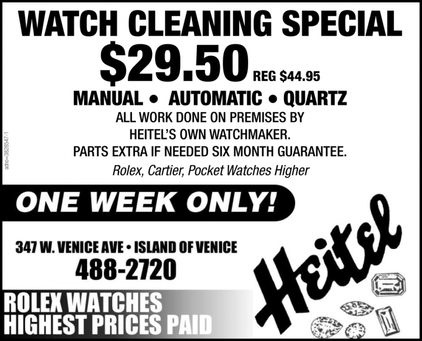 Watch Cleaning Special