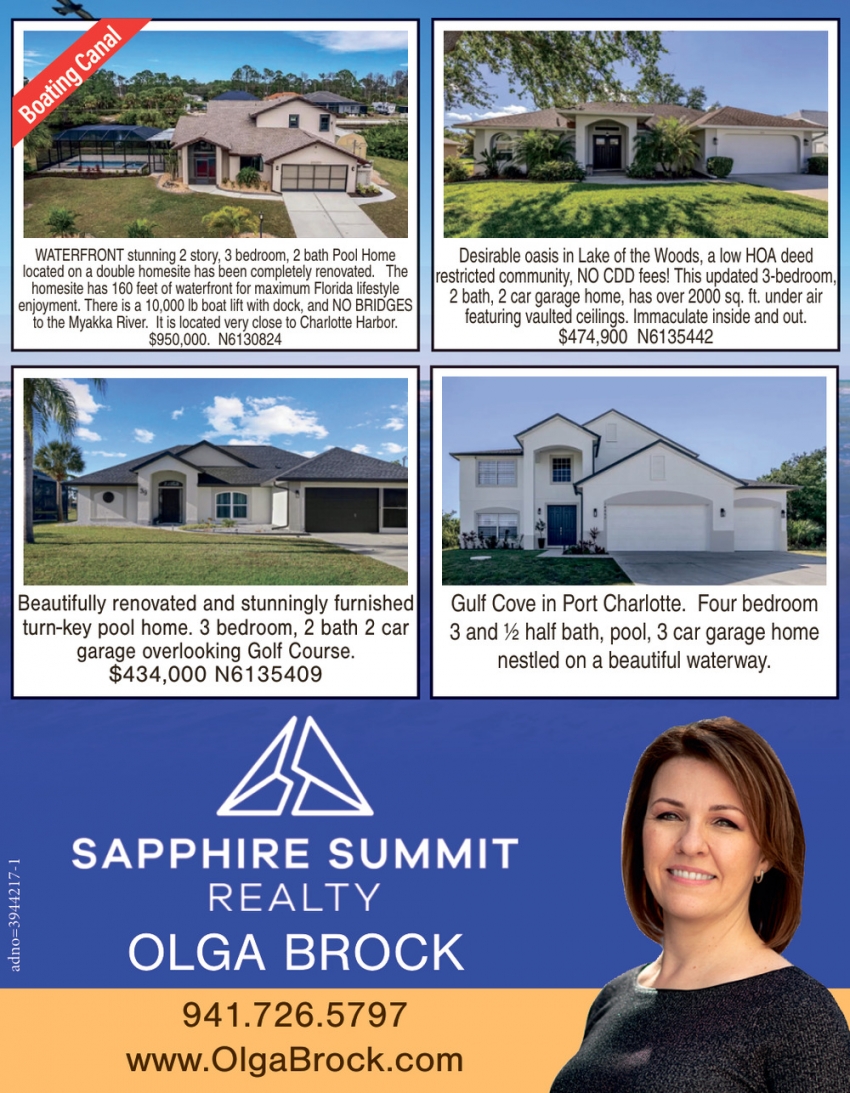 Olga Brock - Sapphire Summit Realty