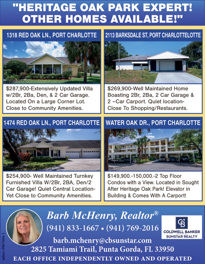 Barb McHenry - Coldwell Banker Sunstar Realty