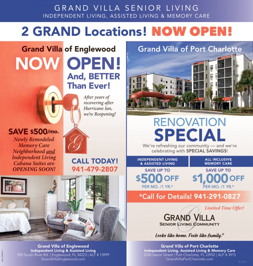 Grand Villa Senior Living - Englewood / Port Charlotte