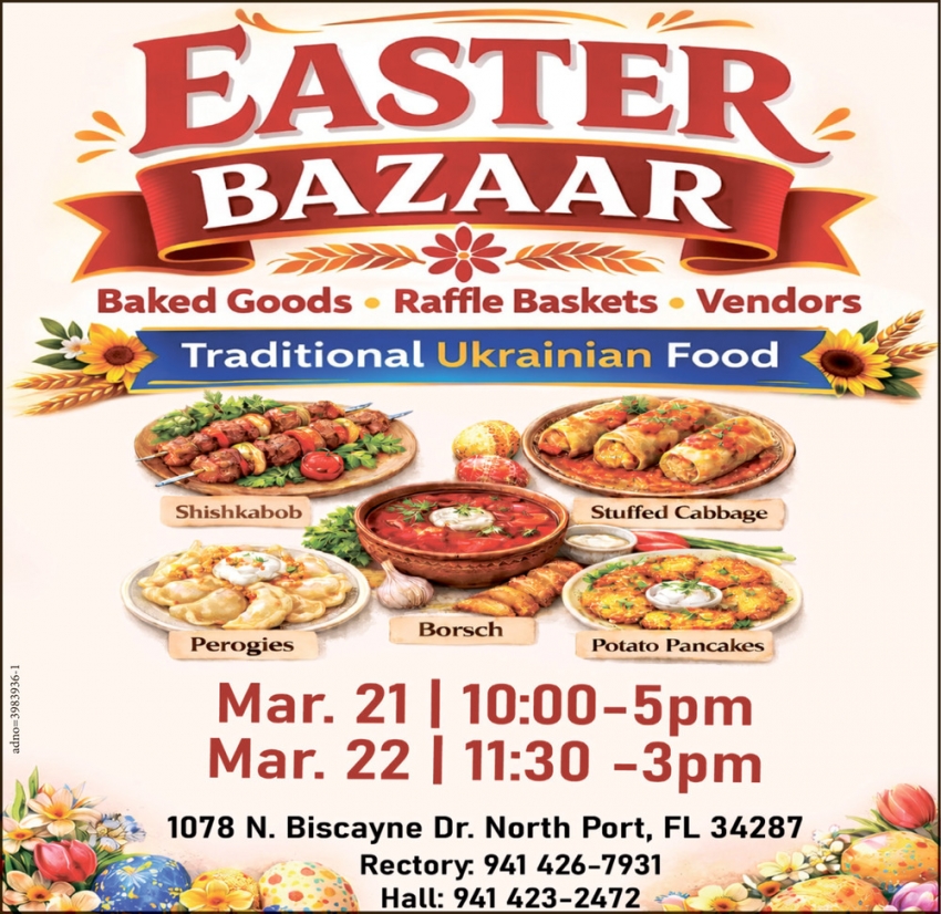 Easter Bazaar (March 21 & 22, 2026)