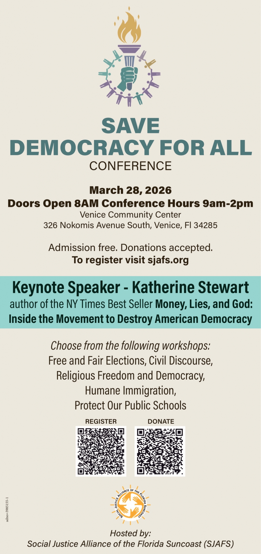 Save Democracy for All Conference (March 28, 2026)