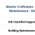 Master Craftsman - Building Maintenance - Electrical