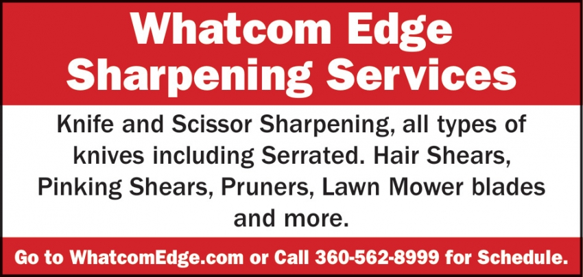 Whatcom Edge Sharpening Services