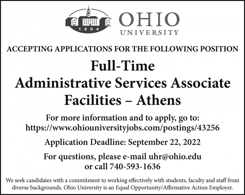 Full Time Administrative Services Associate