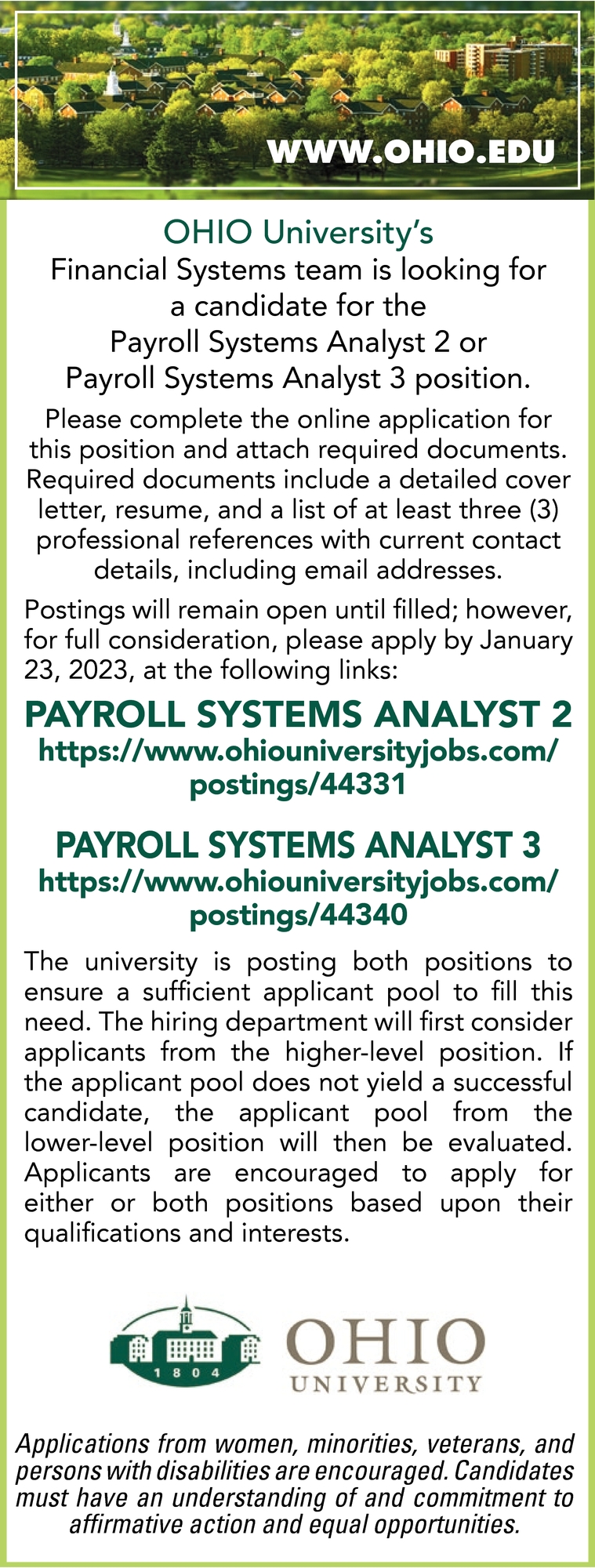 Payroll Systems Analyst 2 - Payroll Systems Analysts 3