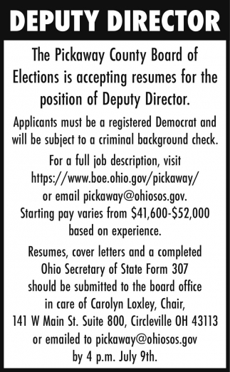 The Pickaway County Board Of Elections