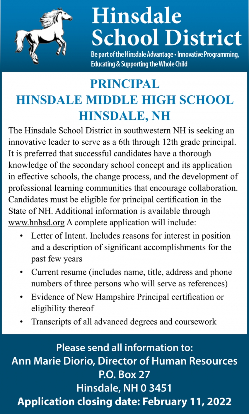 Principal Hinsdale Middle High School