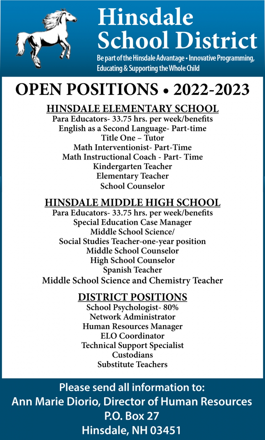 Open Positions 2022-2023