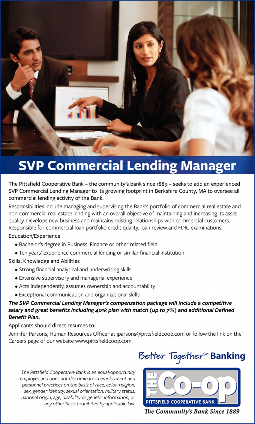 SVP Commercial Lending Manager