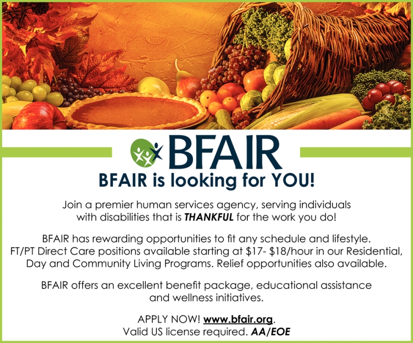 BFAIR Is Looking For You!