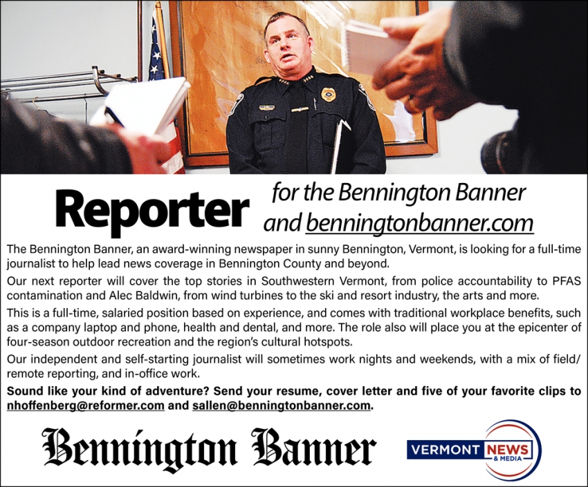 Reporter For The Bennington Banner