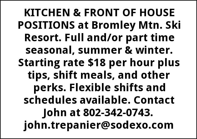 Kitchen & Front Of House Positions