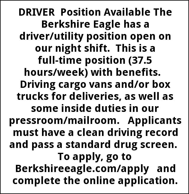 Driver Position Available