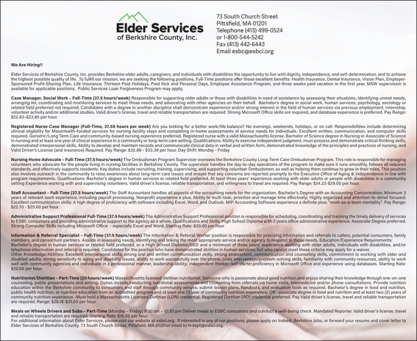Elder Service of Berkshire County, Inc