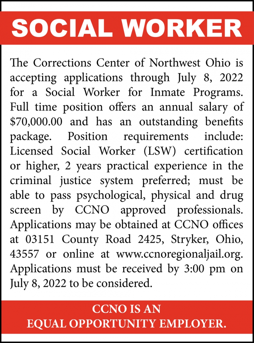 Social Worker Wanted