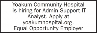 Admin Support IT Analyst