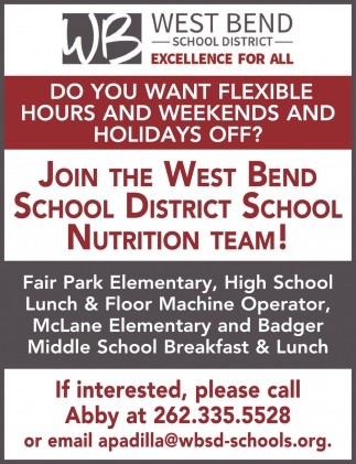 West bend school district job openings