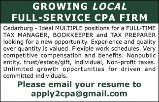 tax manager jobs near me