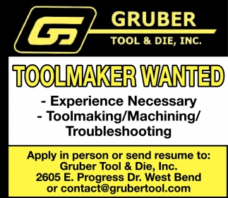 Toolmaker Wanted