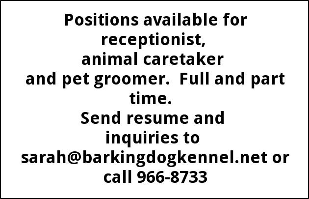 Animal Caretaker And Pet Groomer, Bar-King Dog Kennel, Keaau, HI
