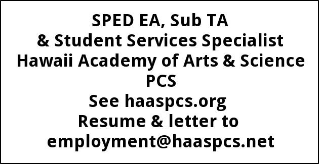 SPED EA, Sub TA & Student Services Specialist
