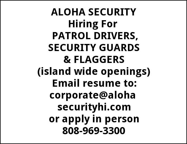 Security Guards, Patrol Drivers & Flaggers