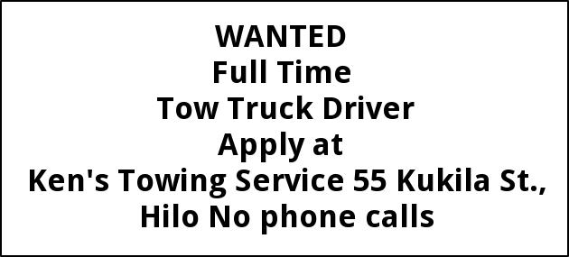 Tow Truck Driver