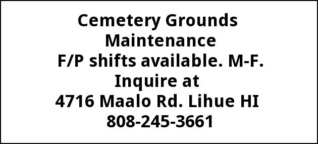 Cemetery Grounds Maintenance