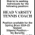 Head Varsity Tennis Coach