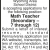 Math Teacher