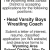 Head Varsity Boys Wrestling Coach