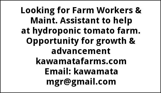 Farm Workers & Maint. Assistant