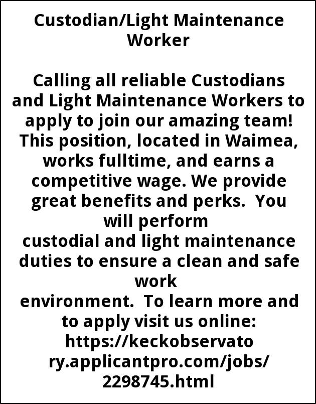 Custodian/Light Maintenance Worker