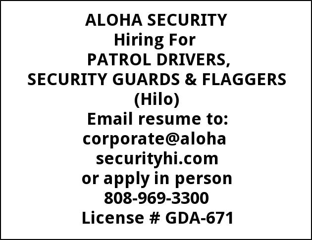 Security Guards, Patrol Driver & Flaggers
