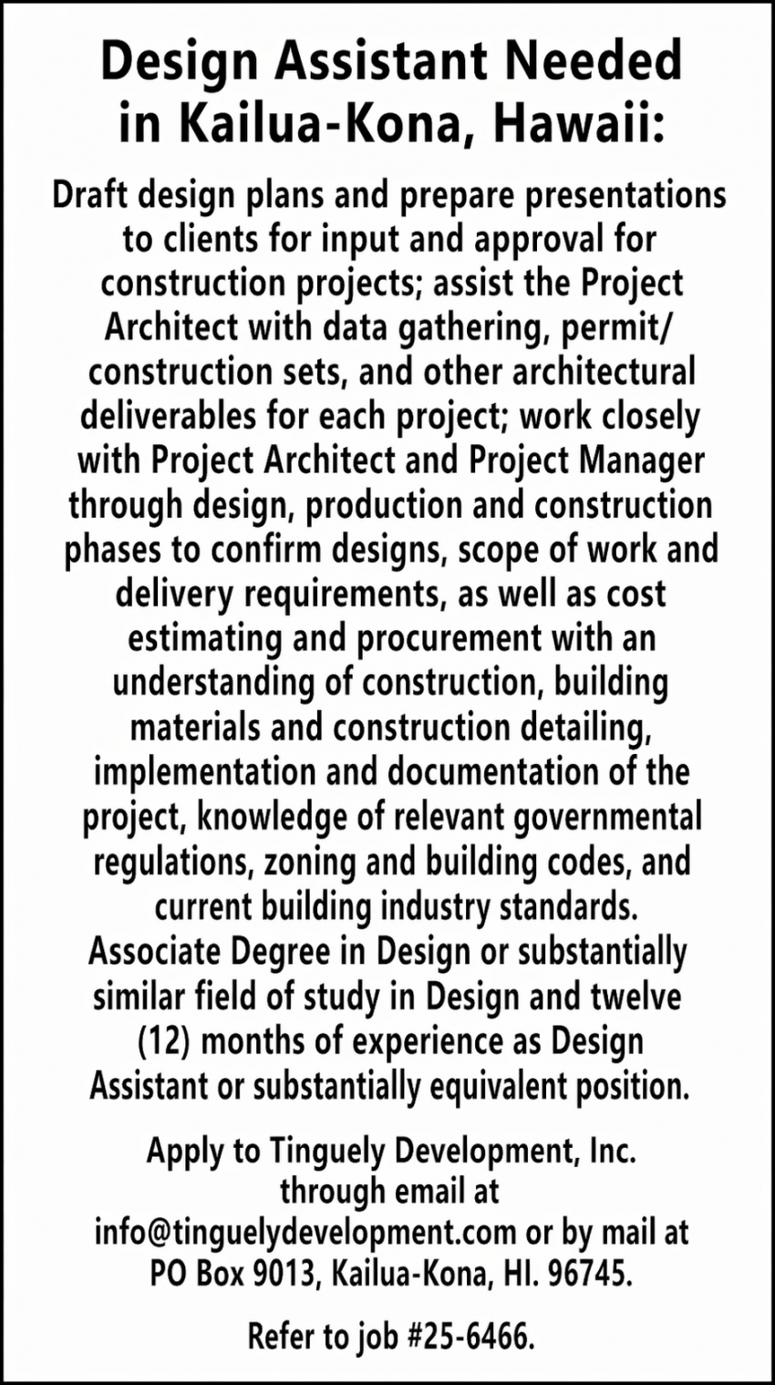 Tinguely Development, Inc.