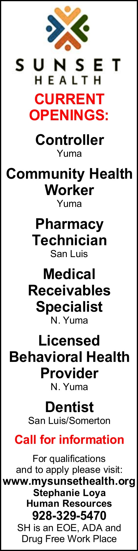 Controller, Community Health Worker, Pharmacy Technician