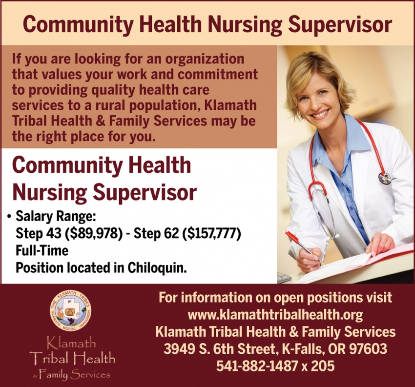 Community Health Nursing Supervisor