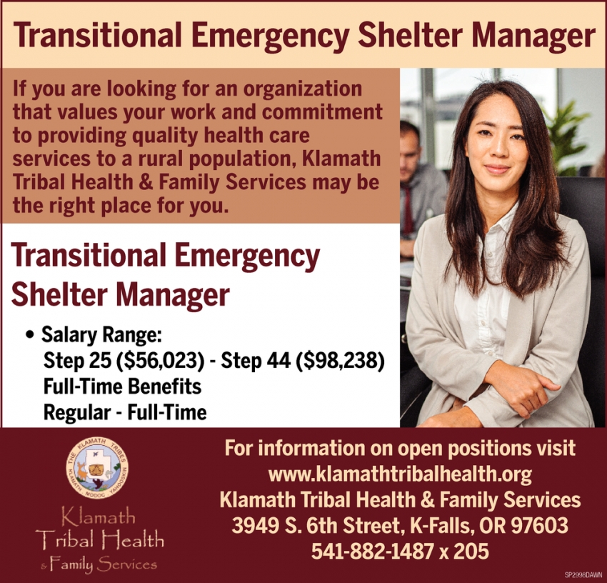Transistional Emergency Shelter Manager