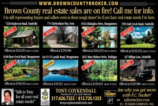 Brown County Real Estate Sales Are On Fire! Call Me For Info.