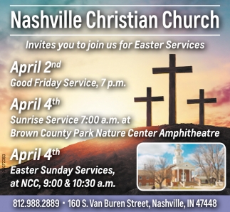 Invites You To Join Us For Easter Services