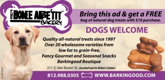 Bring This Ad And Get A Free Bag Of Natural Dog Treats