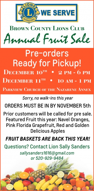 Annual Fruit Sale