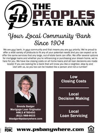 Your Local Community Bank Since 1904