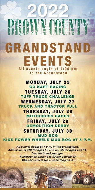 2022 Brown County Grandstand Events