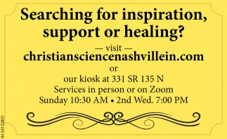 Searching For Inspiration Support Or Healing?