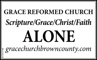 Scripture/Grace/Christ/Faith Alone